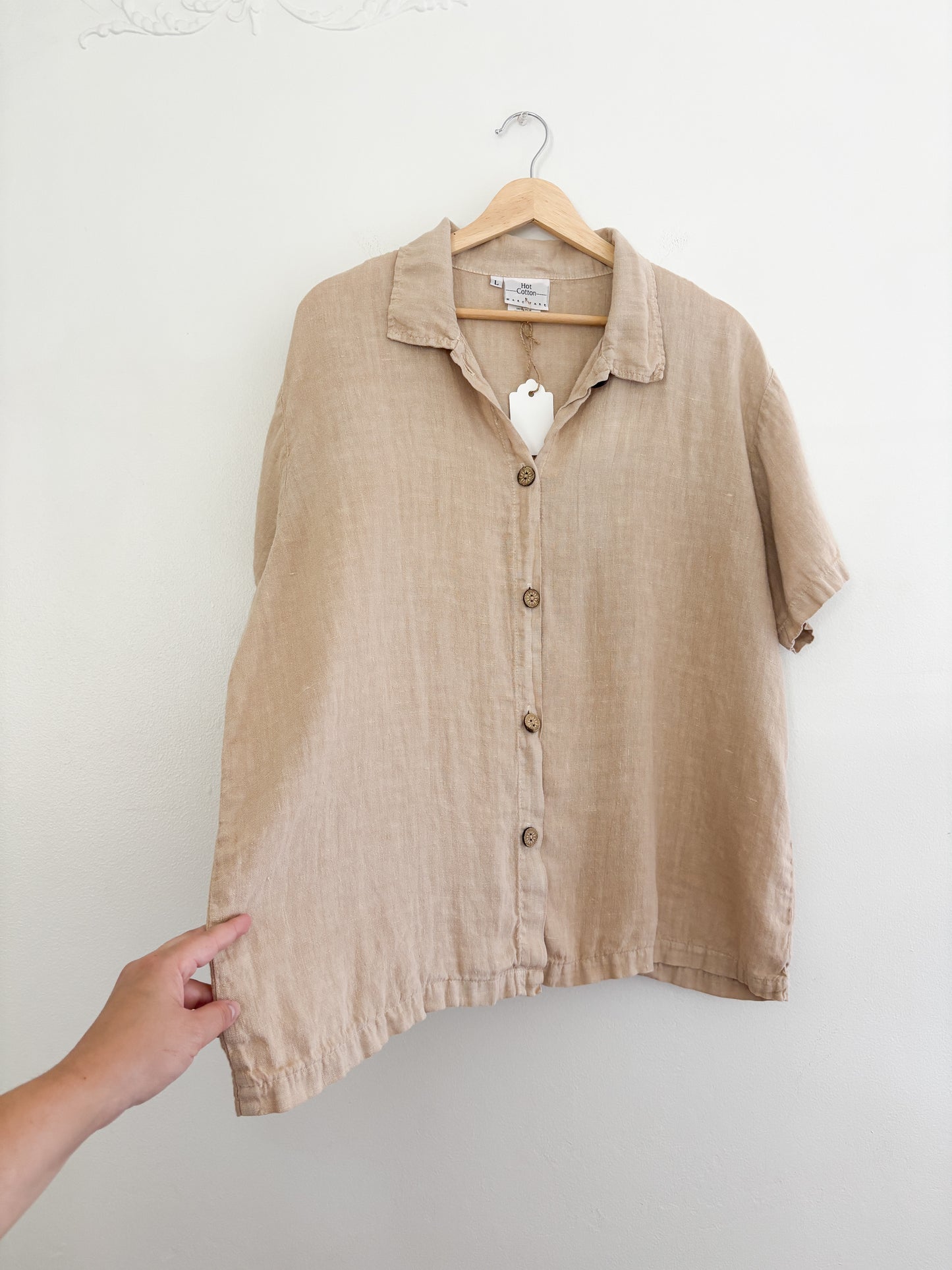 Vintage Hot Cotton Button Up (L)