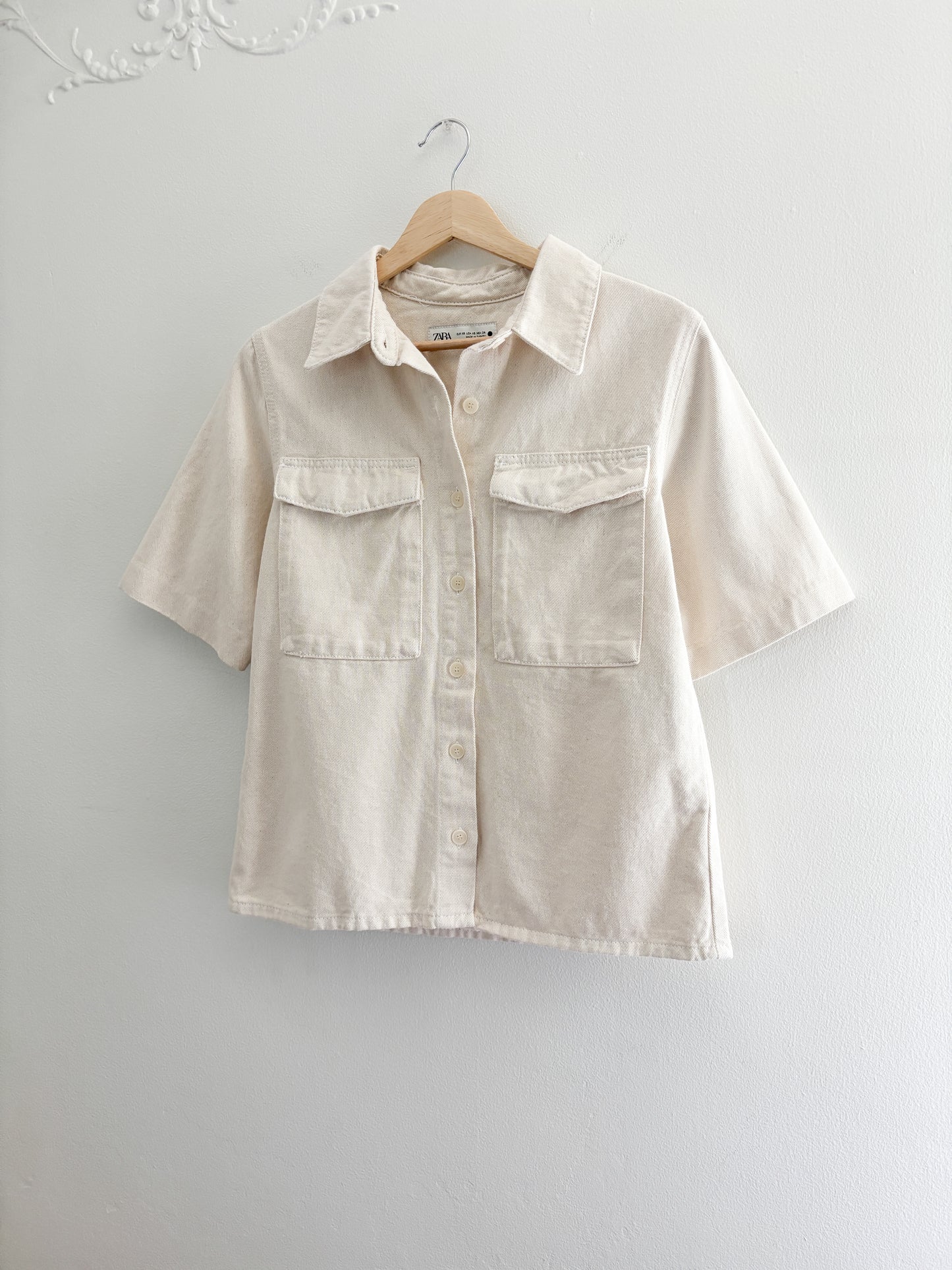 Zara denim button up (XS/S)