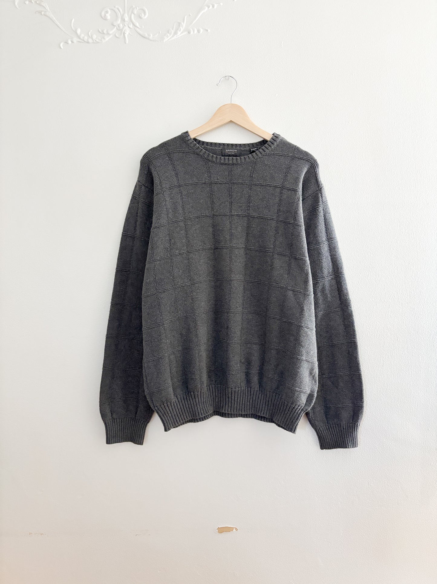 Grey Patterned Sweater (XL)