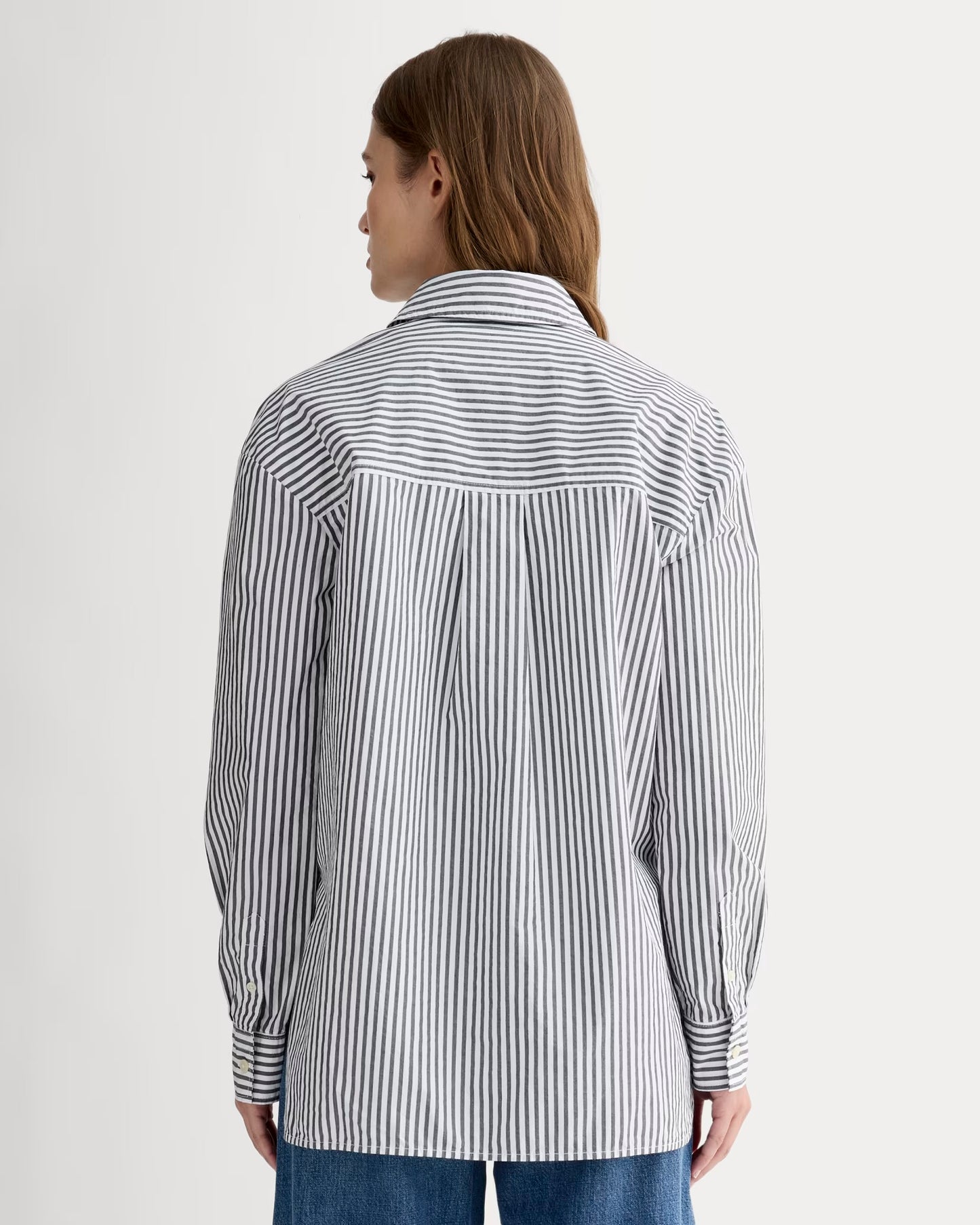Everlane blue striped button up (M/L)