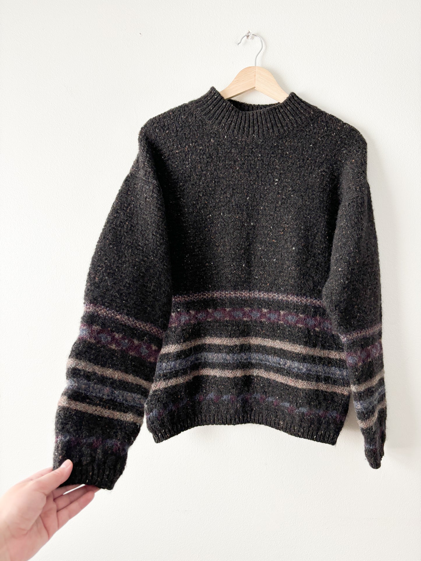Bass Patterned Mockneck Sweater