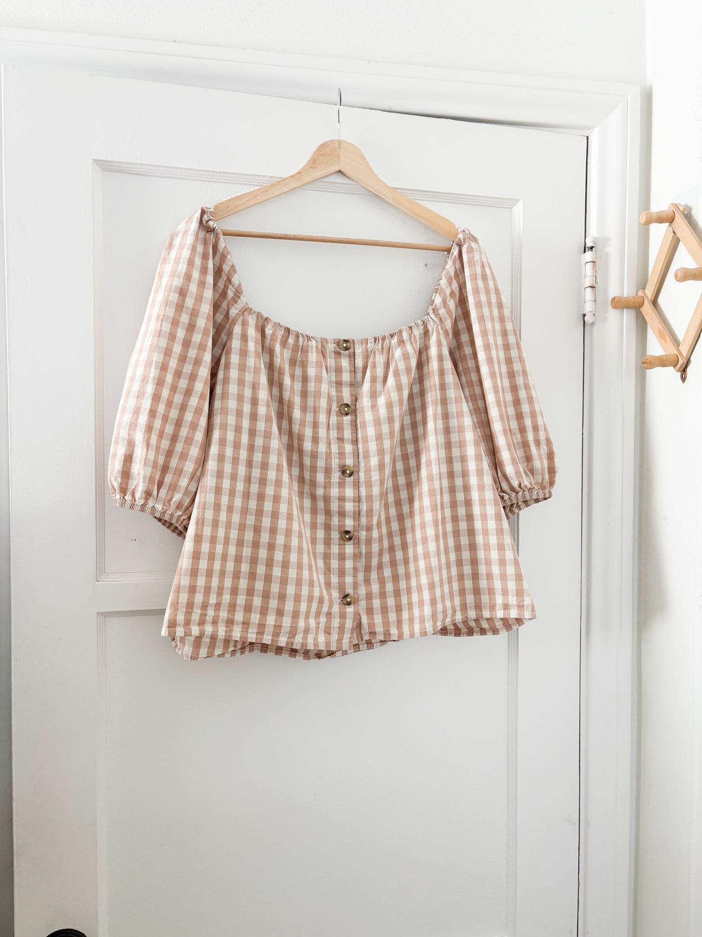 Faherty Gingham Blouse (XL)