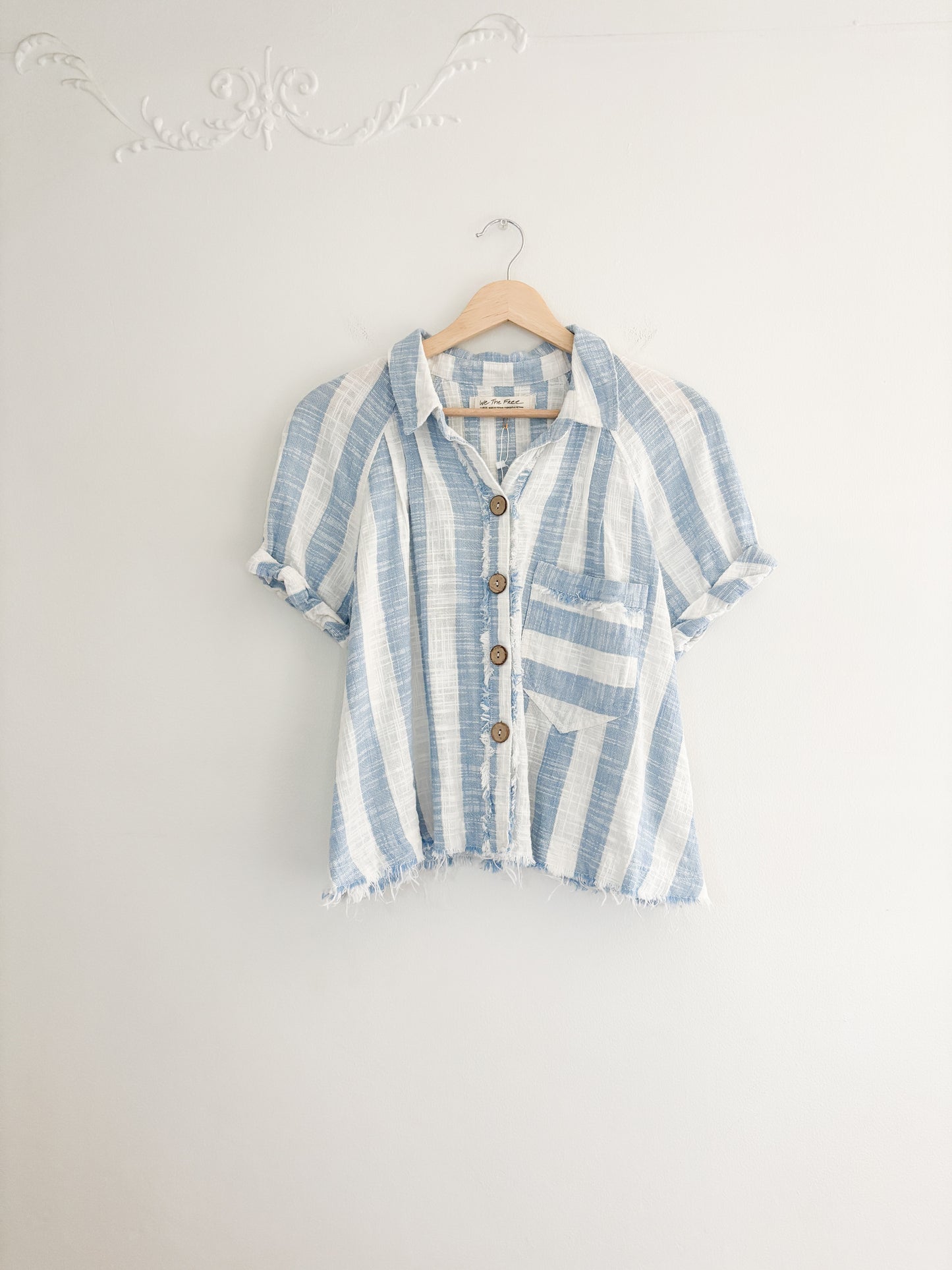 Free People Away At Sea Striped Top (L)