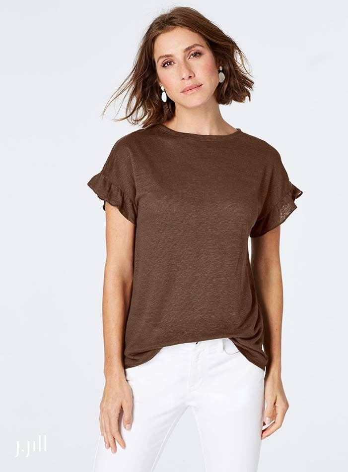 J Jill linen ruffle blouse (M)