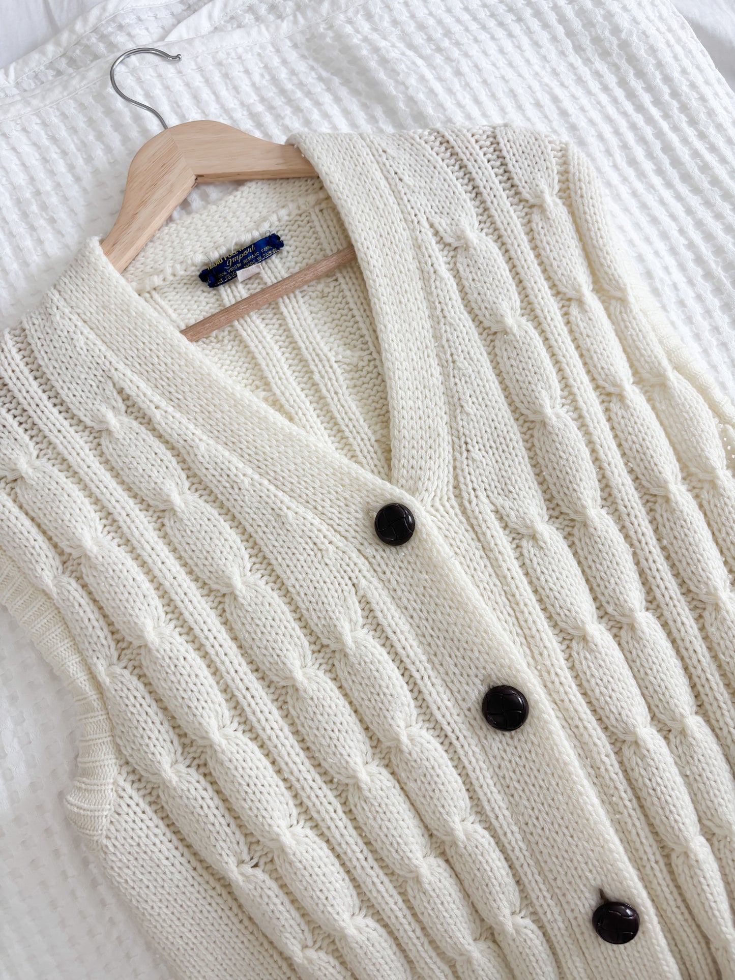 Vintage Cable Knit Vest (L)