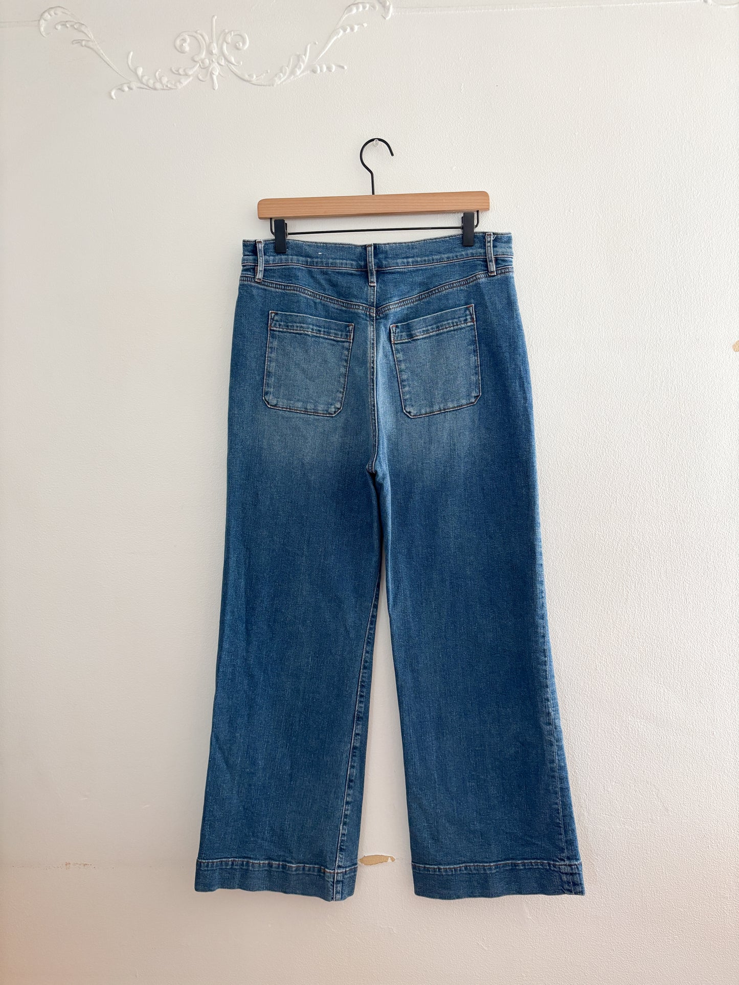 Loft High Rise Wide Leg Jeans (12)