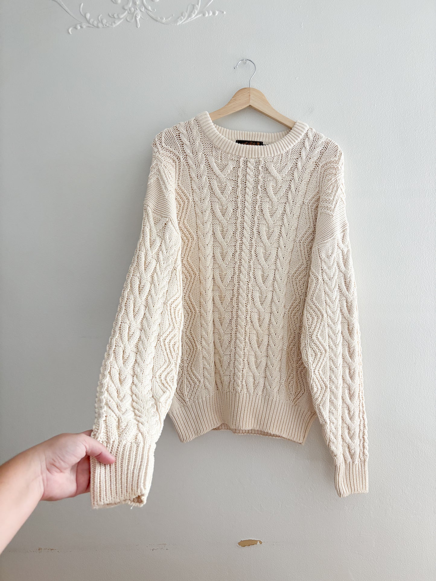 Vintage Eddie Bauer Cable Knit Sweater (L)