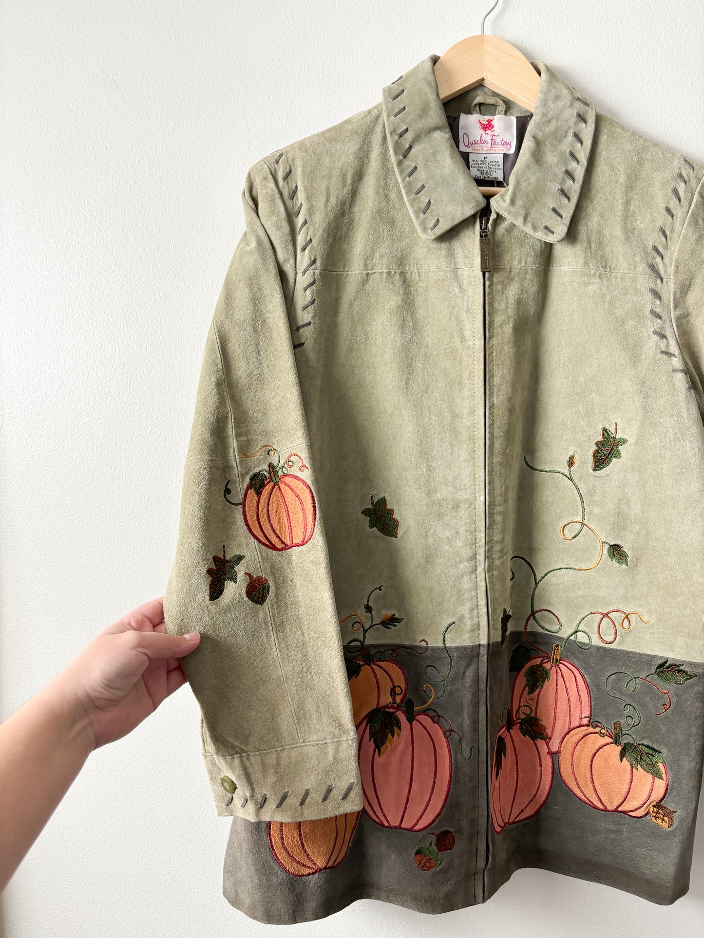 Vintage Pumpkin Leather Jacket (M)