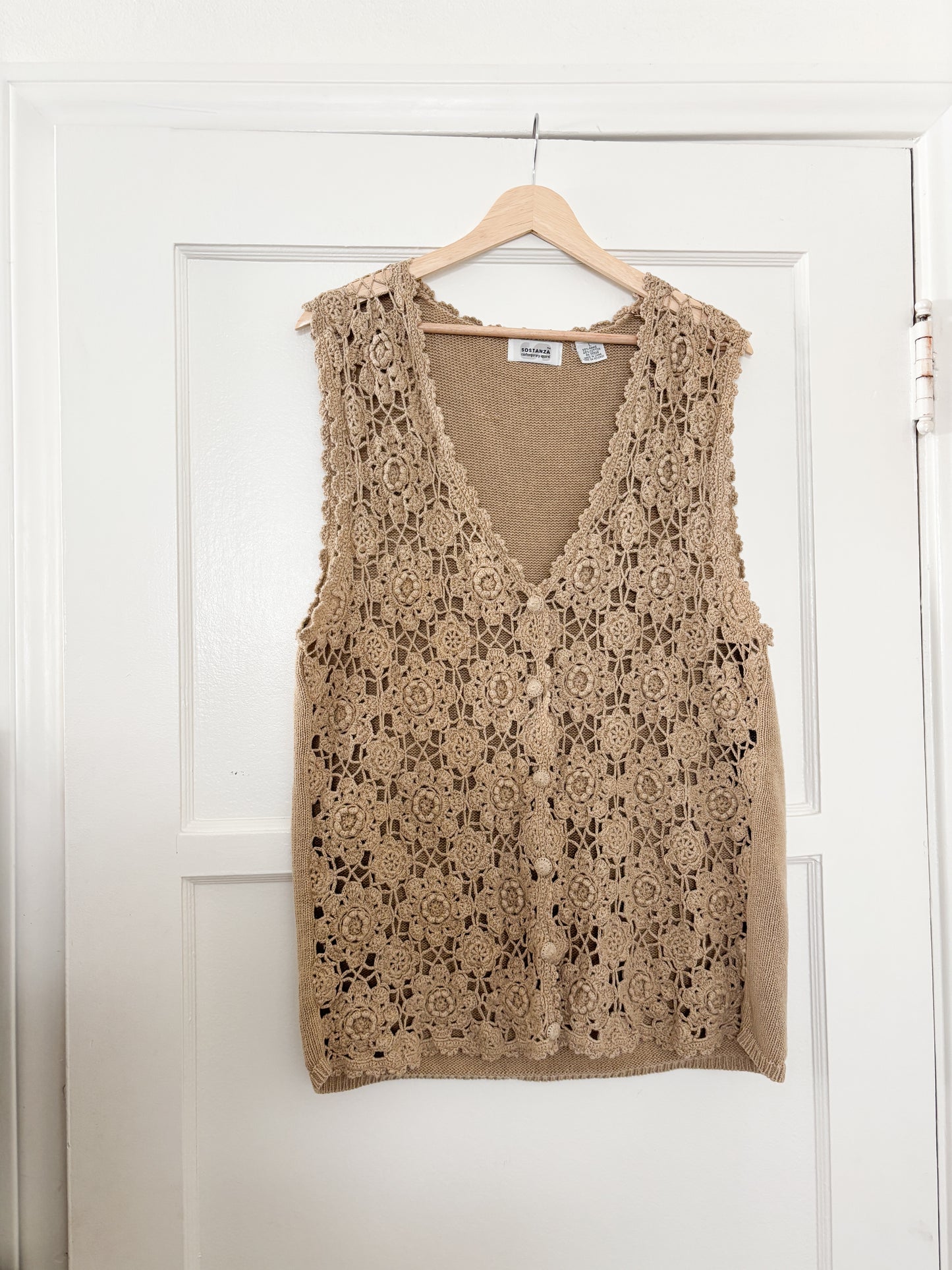 Vintage Crochet Vest (L)