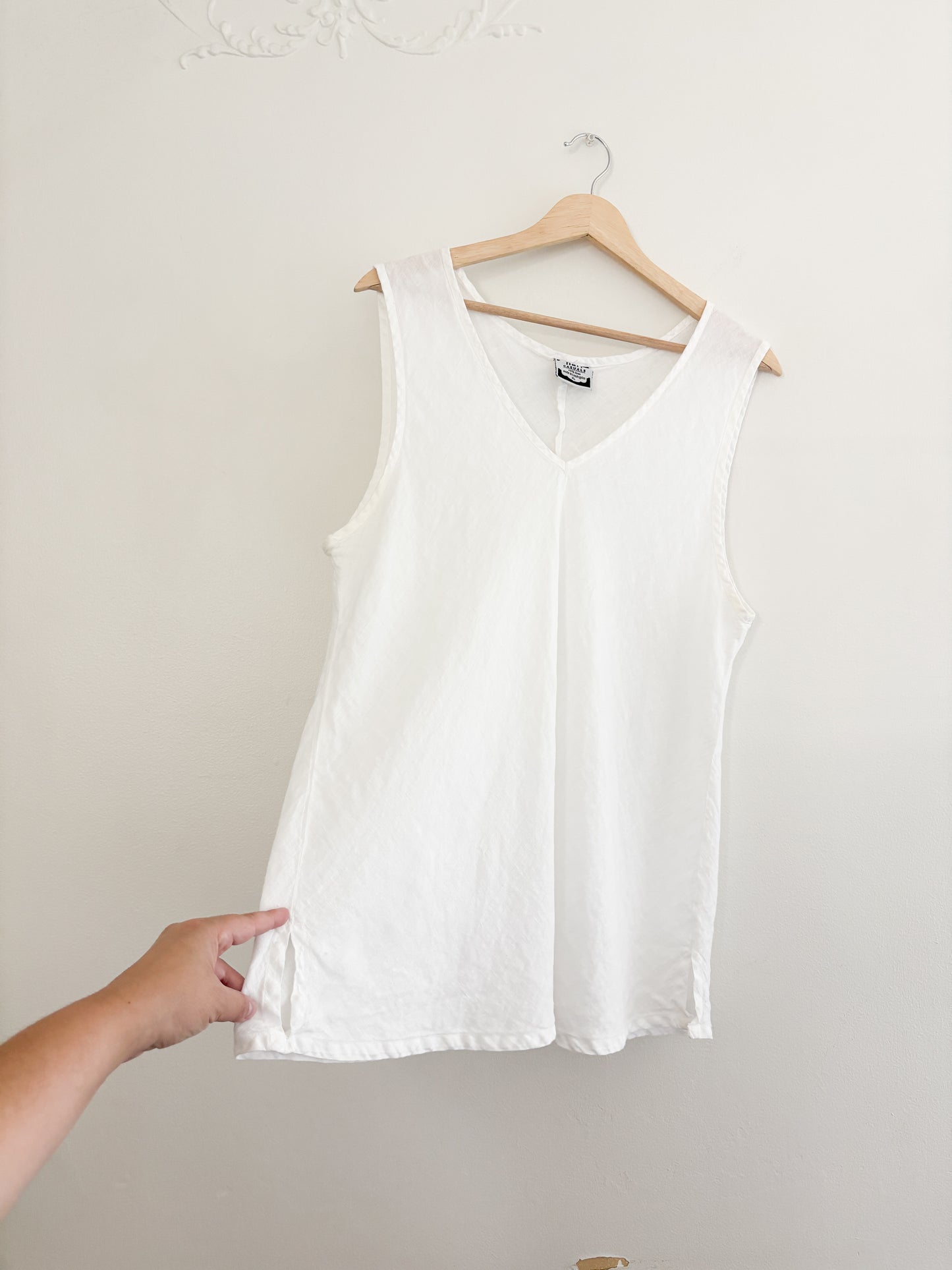 White Linen Tank Top (XL)