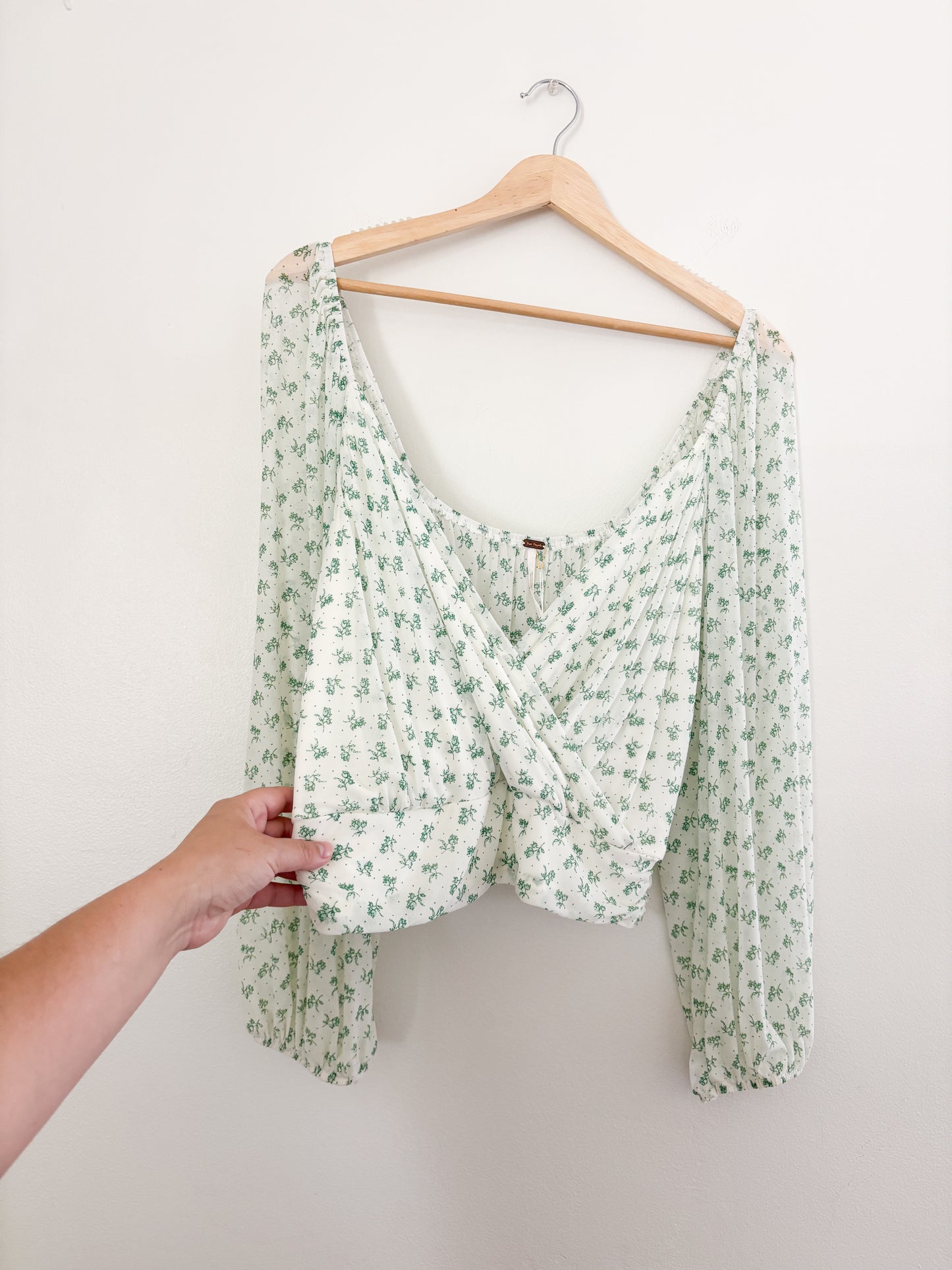 Free People floral blouse (S)