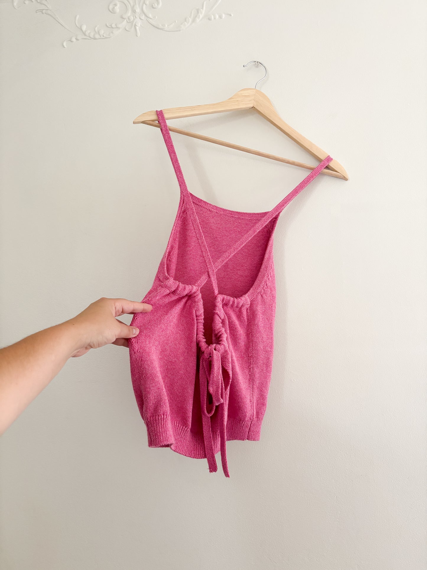 Anthropologie Pink Knit Tank (S)