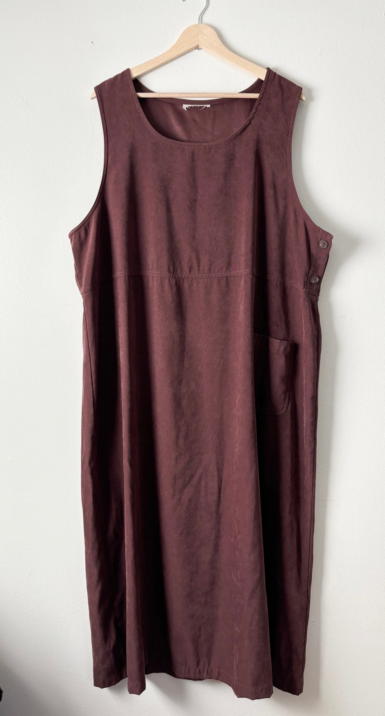 Vintage Faux Suede Brown Maxi