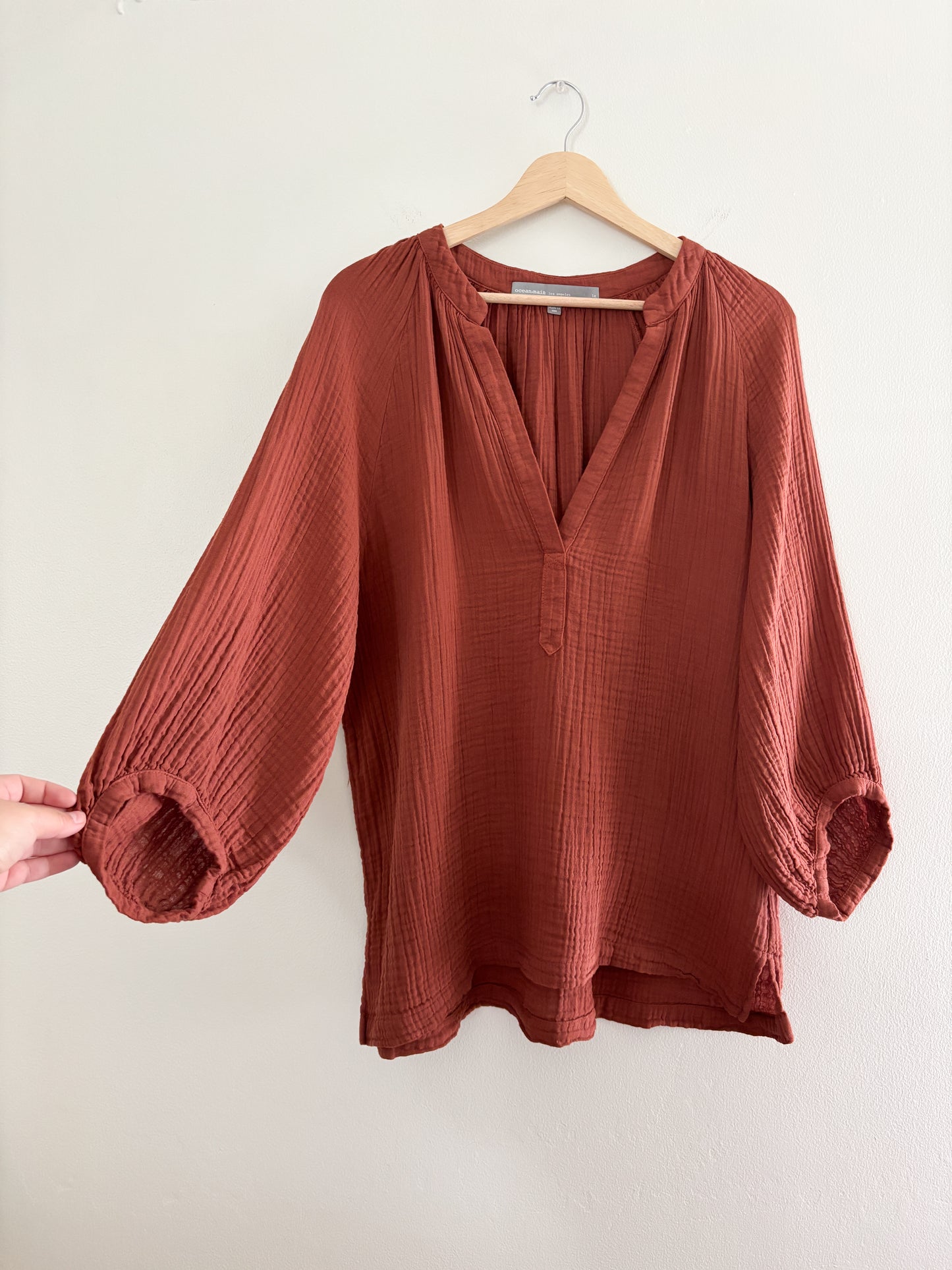 Ocean Main Gauze Blouse (L/XL)