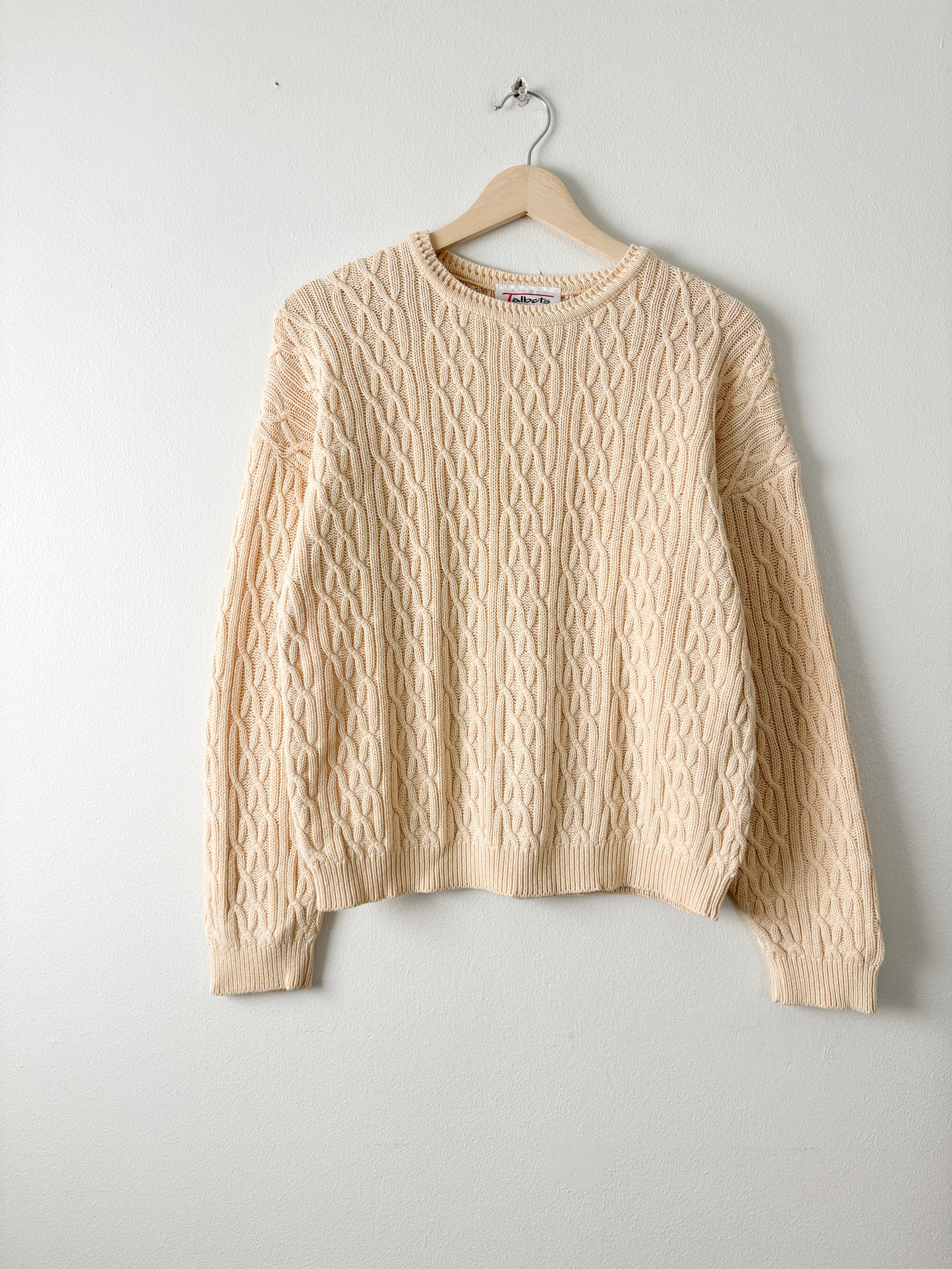 Vintage Talbots Yellow Cableknit Sweater