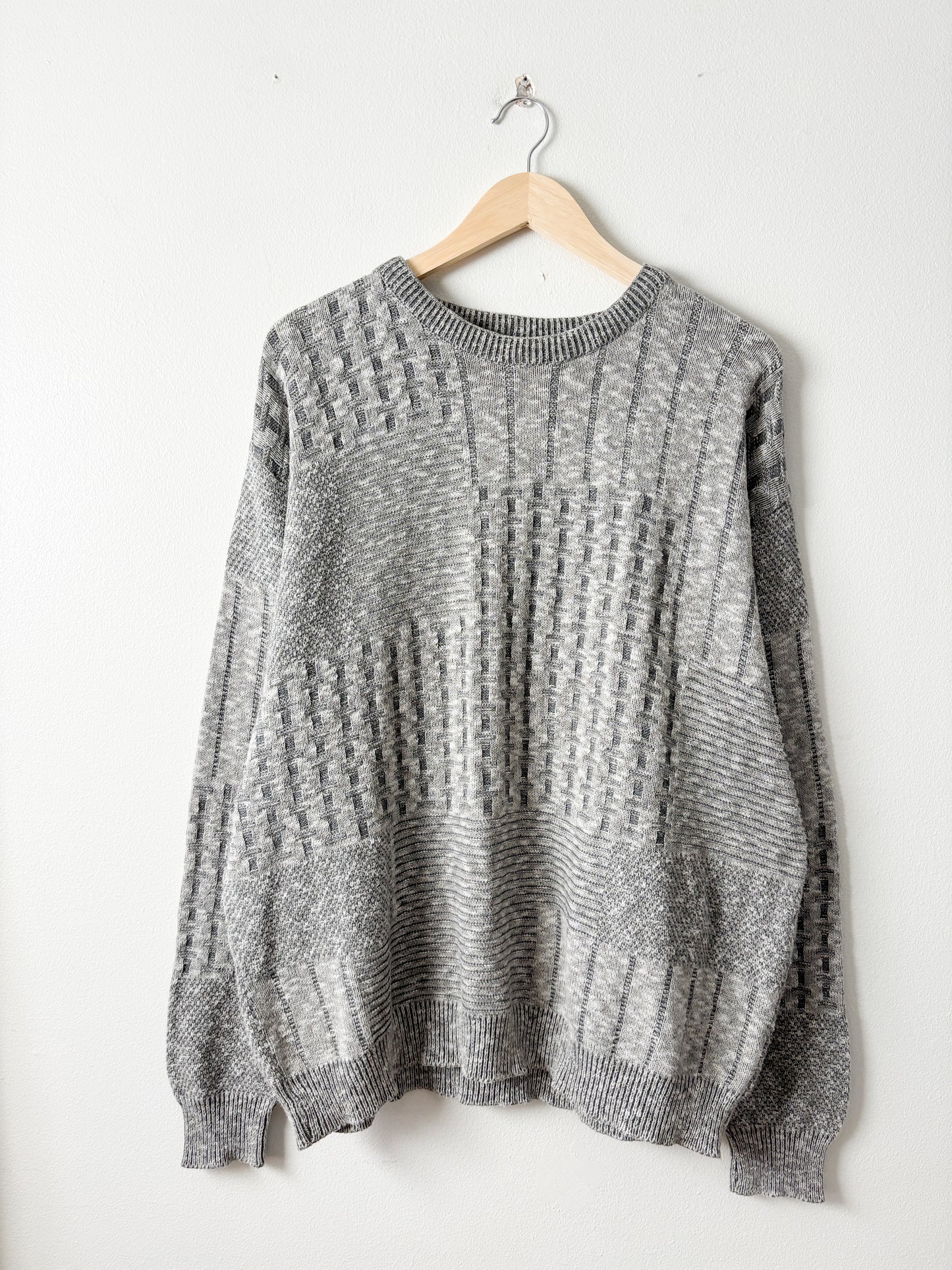 Vintage Grey Marled Sweater (XL)