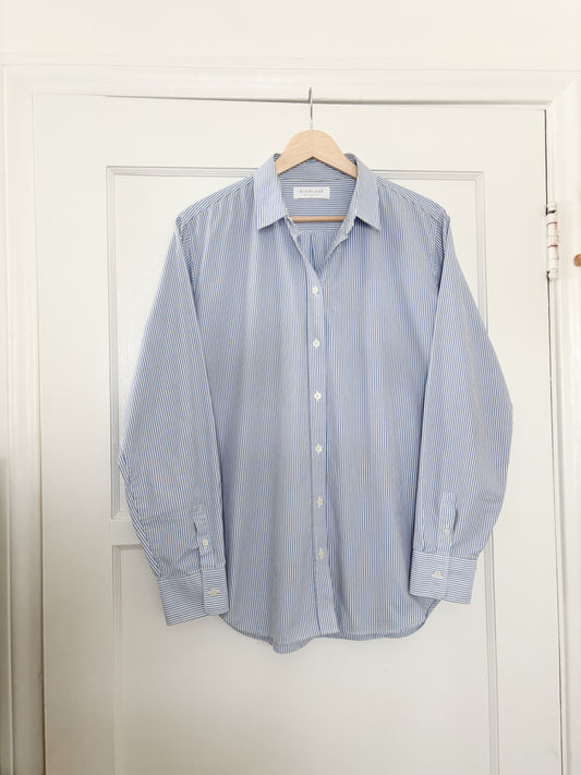 Everlane blue striped button up (M/L)