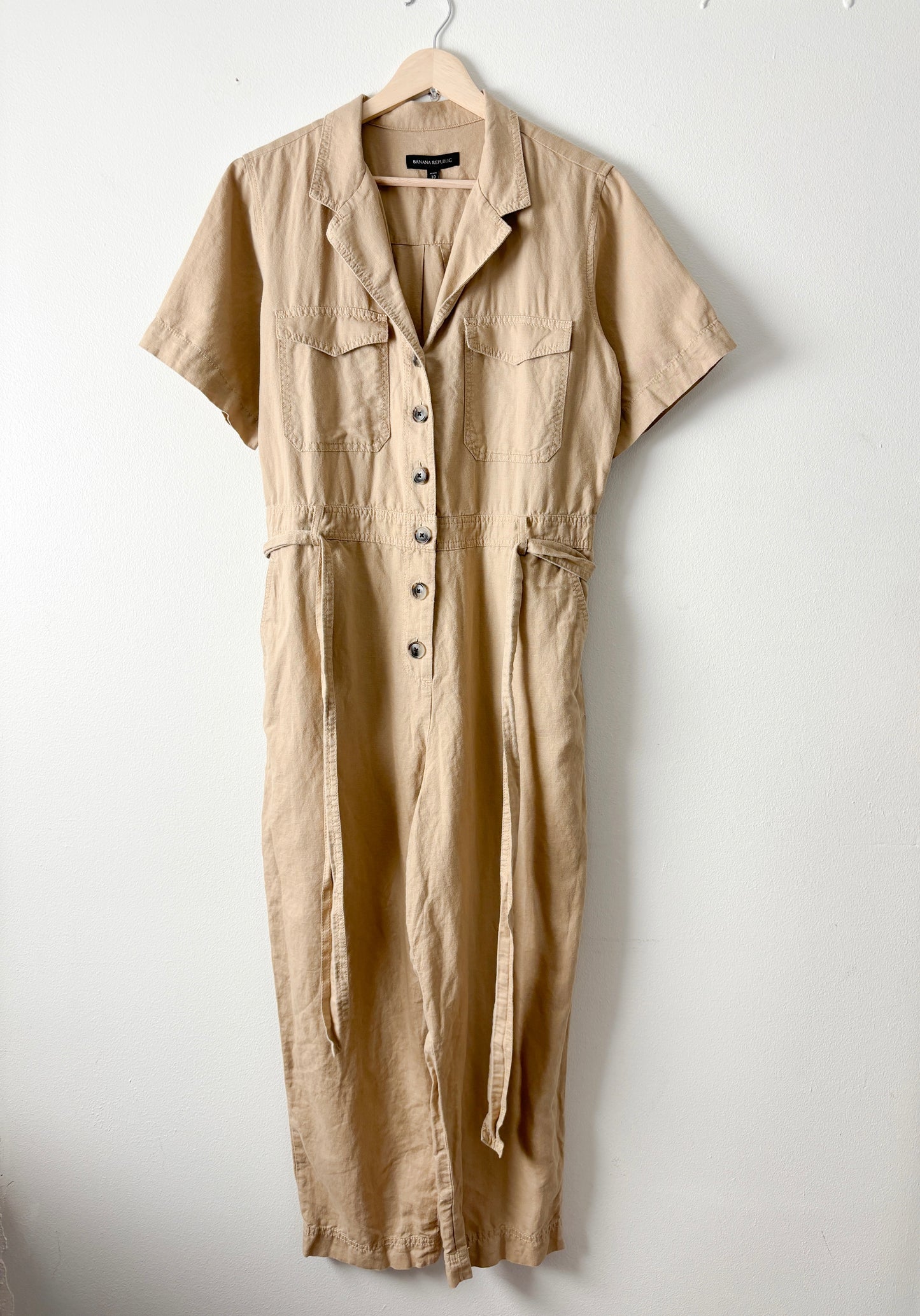Banana Republic Linen Cotton Blend Jumpsuit