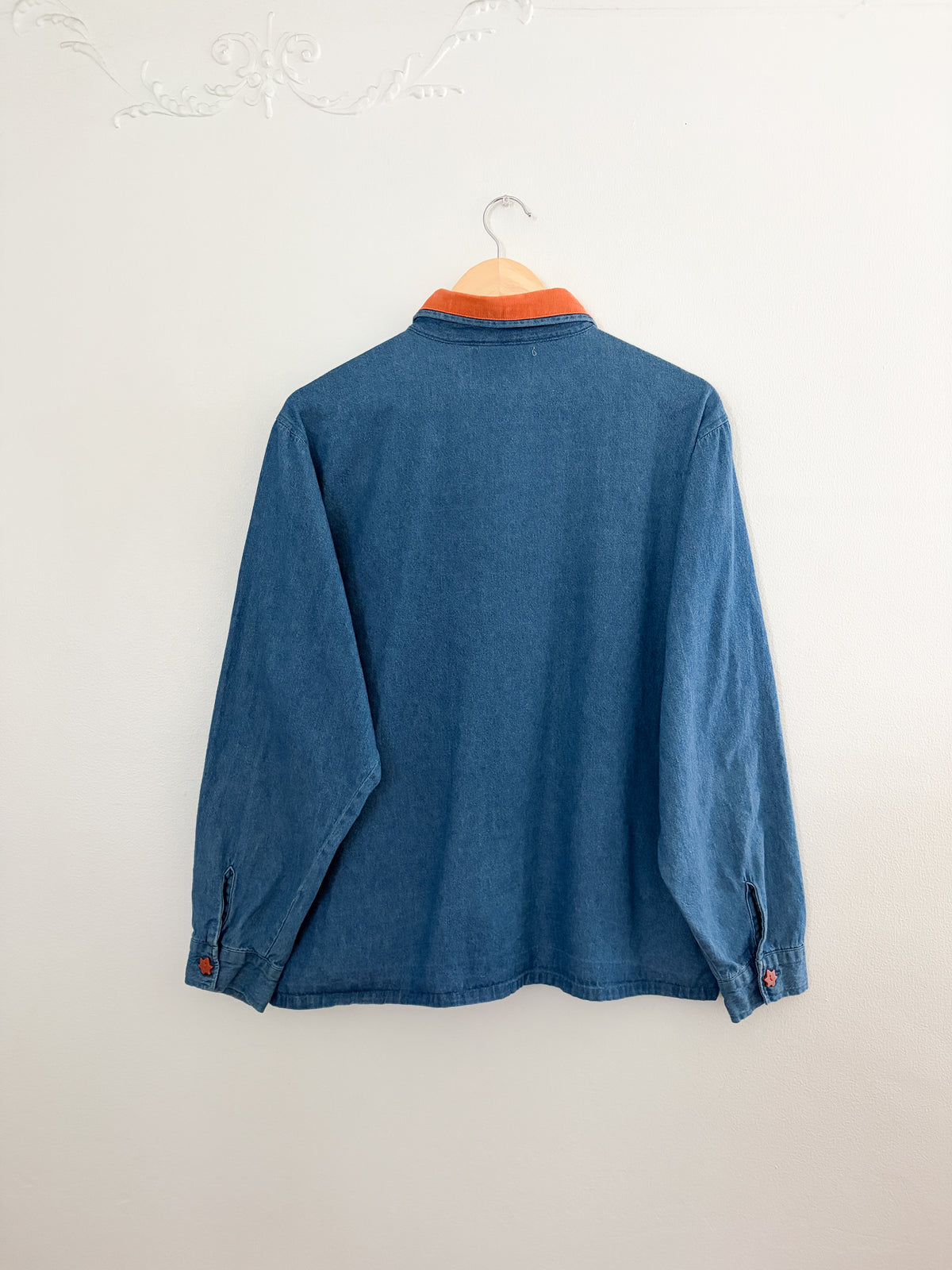 Vintage Embroidered Fall Button Up (XL)