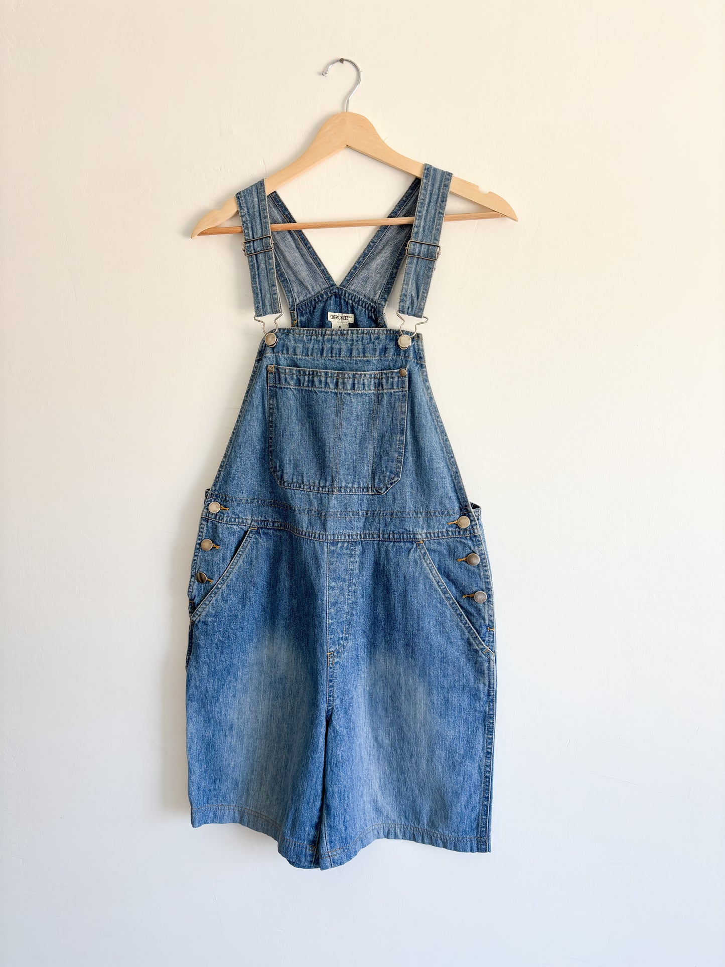 Vintage Cherokee denim shortalls (S)