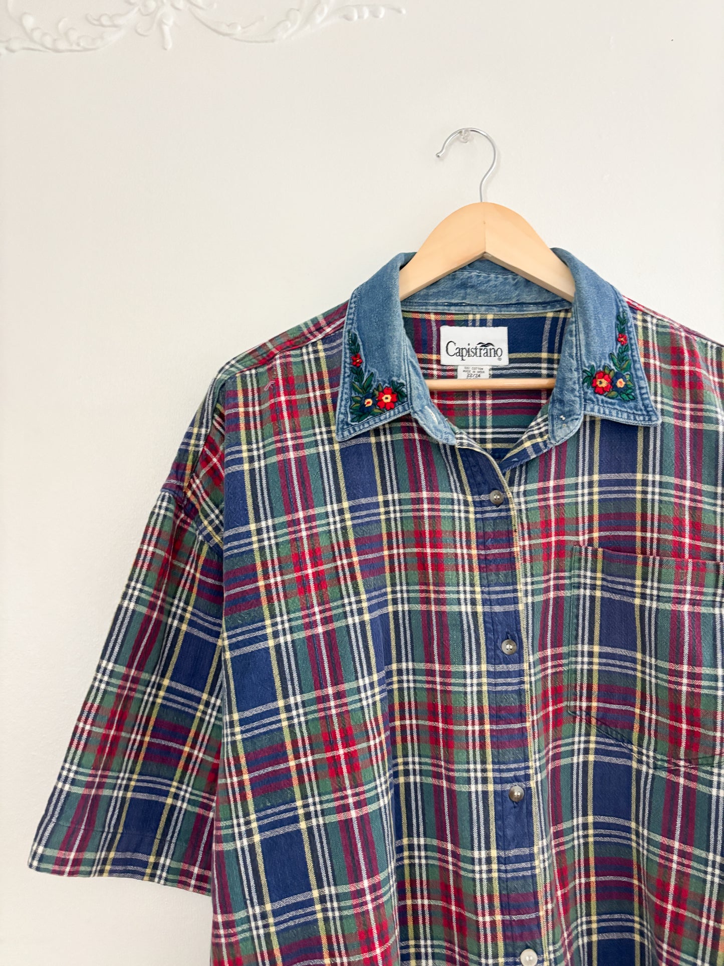 Vintage Plaid Button Up (2X)