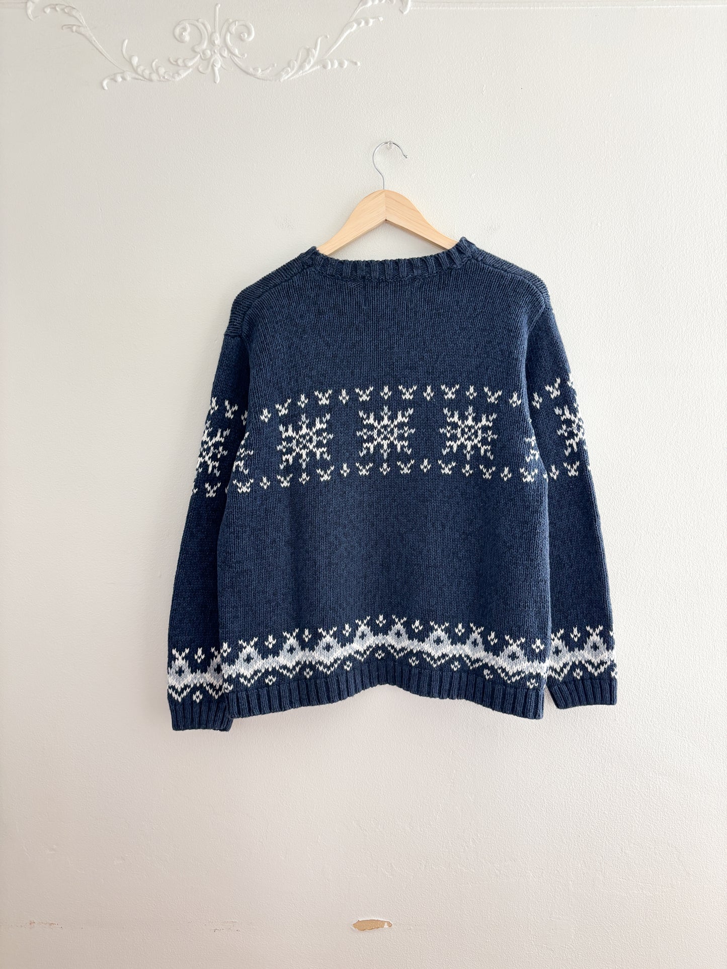 Vintage Snowman Knit Sweater (L)
