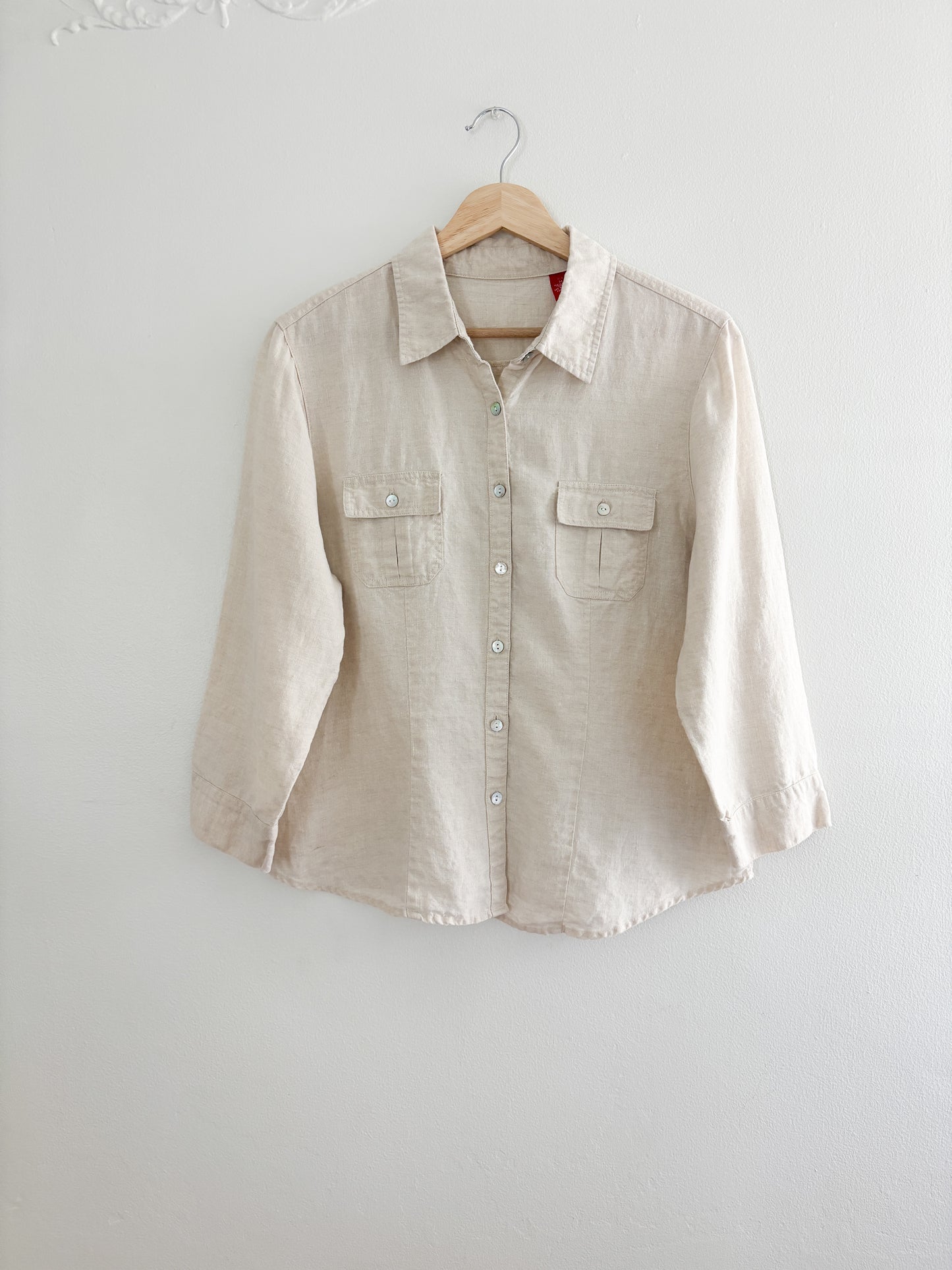 Vintage Linen Button Up (M)