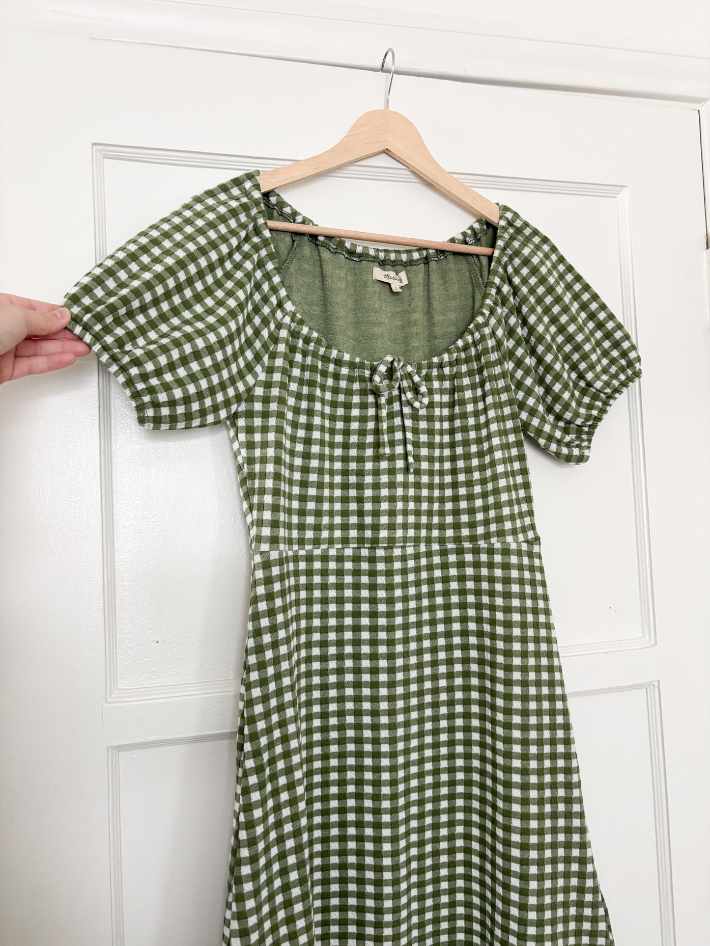 Madewell Green Gingham Dress (S)