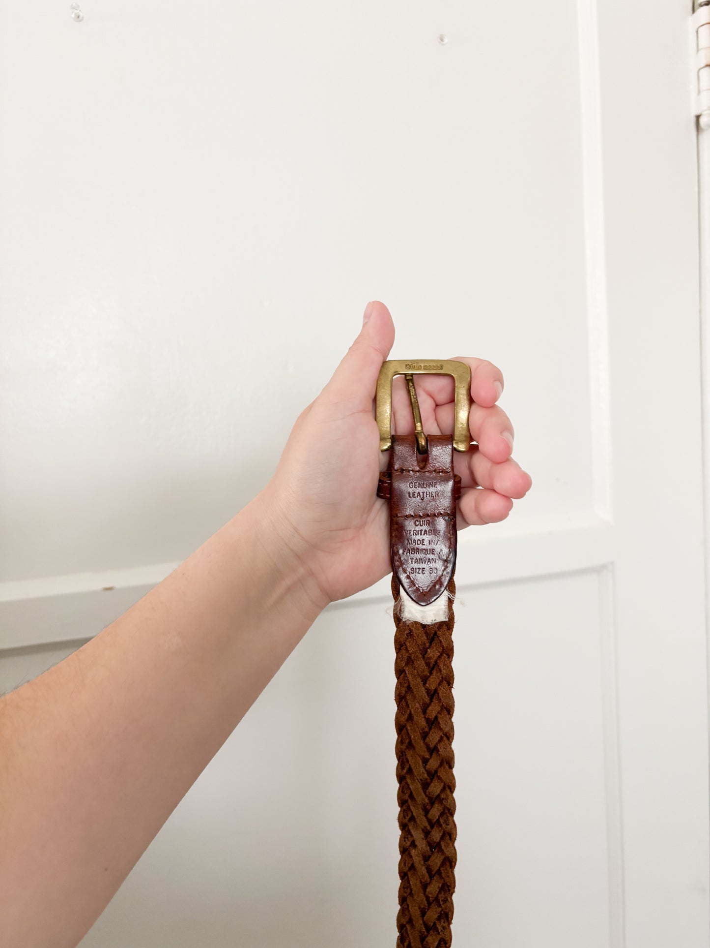 Vintage Leather Woven Belt