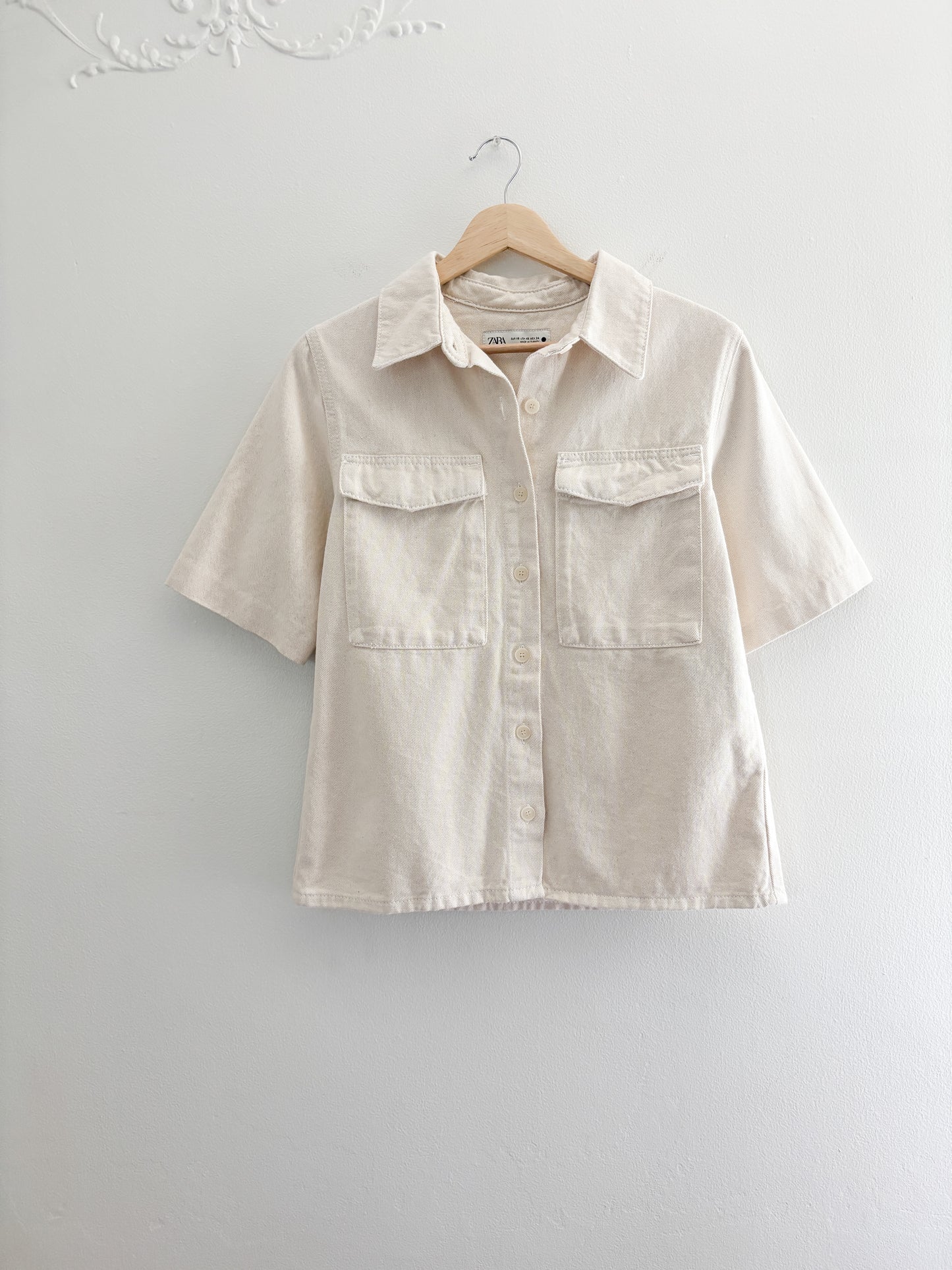 Zara denim button up (XS/S)