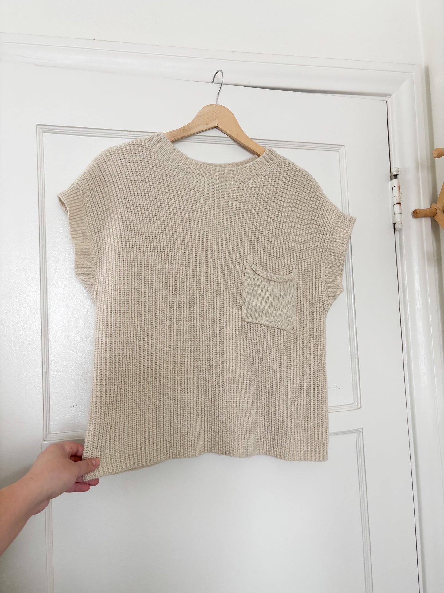 Knitted pocket top (S)