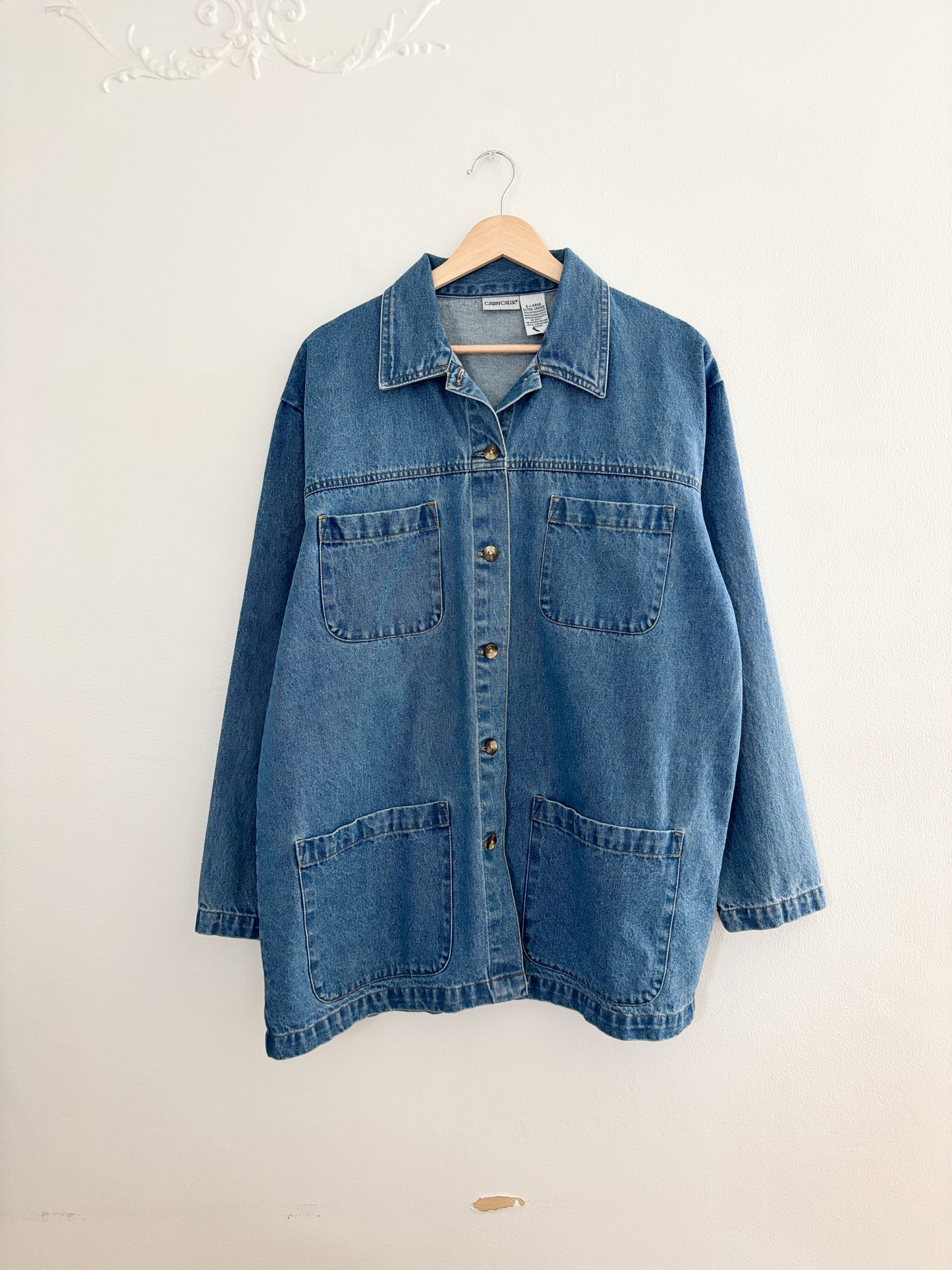 Vintage Denim Chore Jacket (XL)