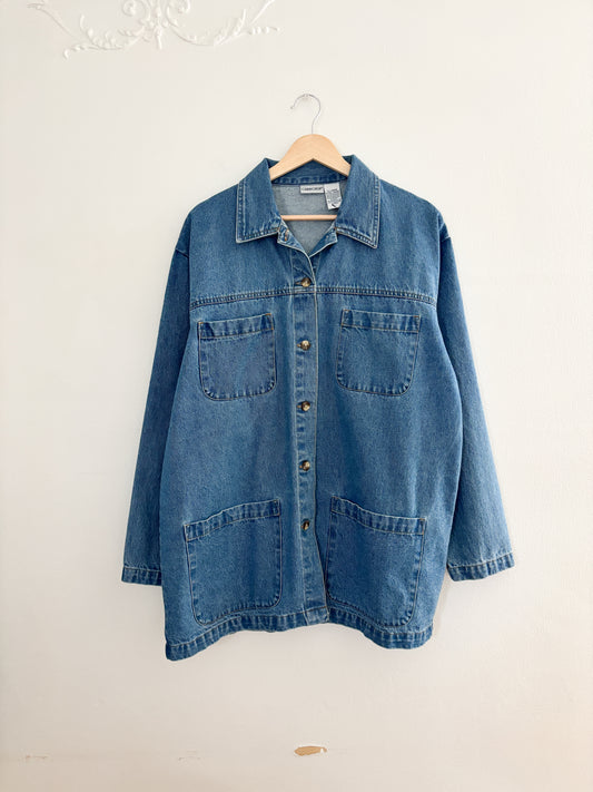 Vintage Denim Chore Jacket (XL)