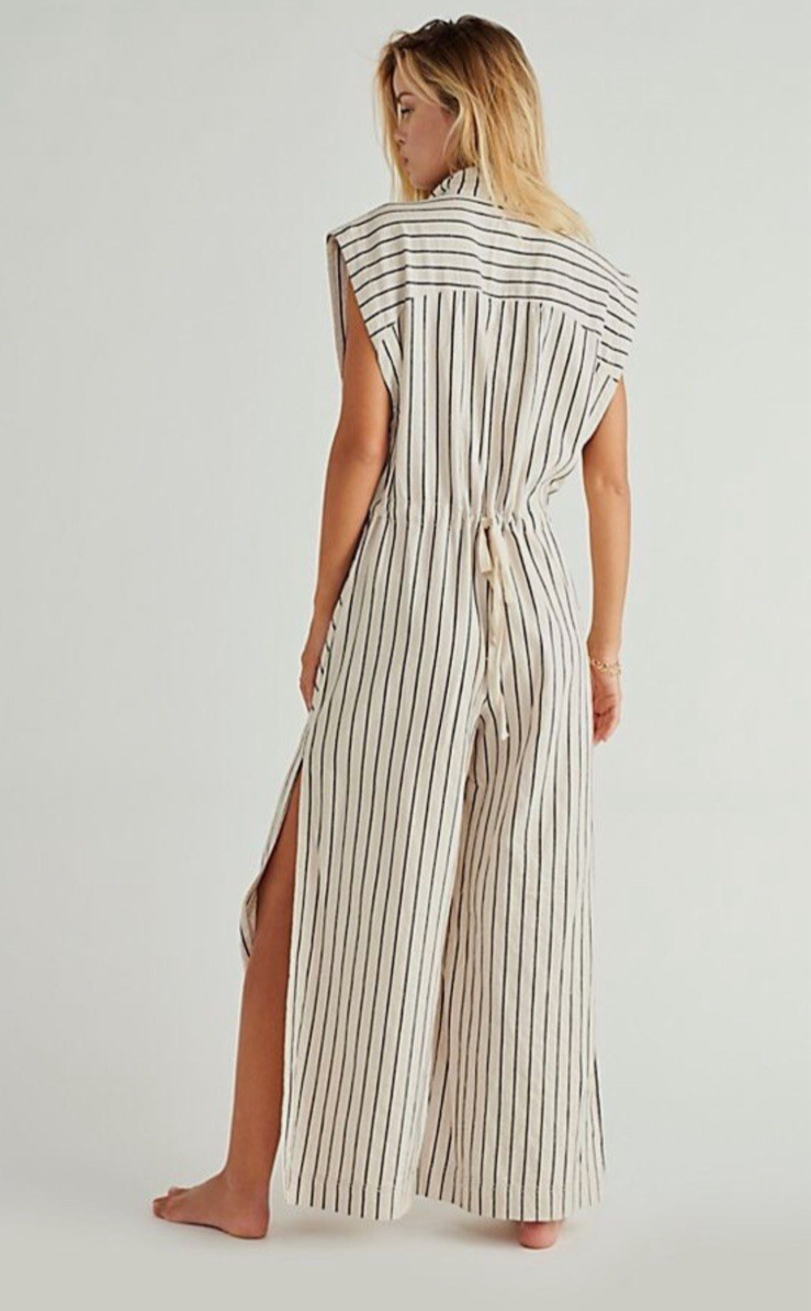 Azura Striped Jumpsuit (L)