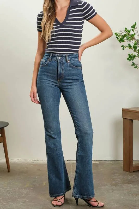 The Workshop Collared Ribbed Top (XL)