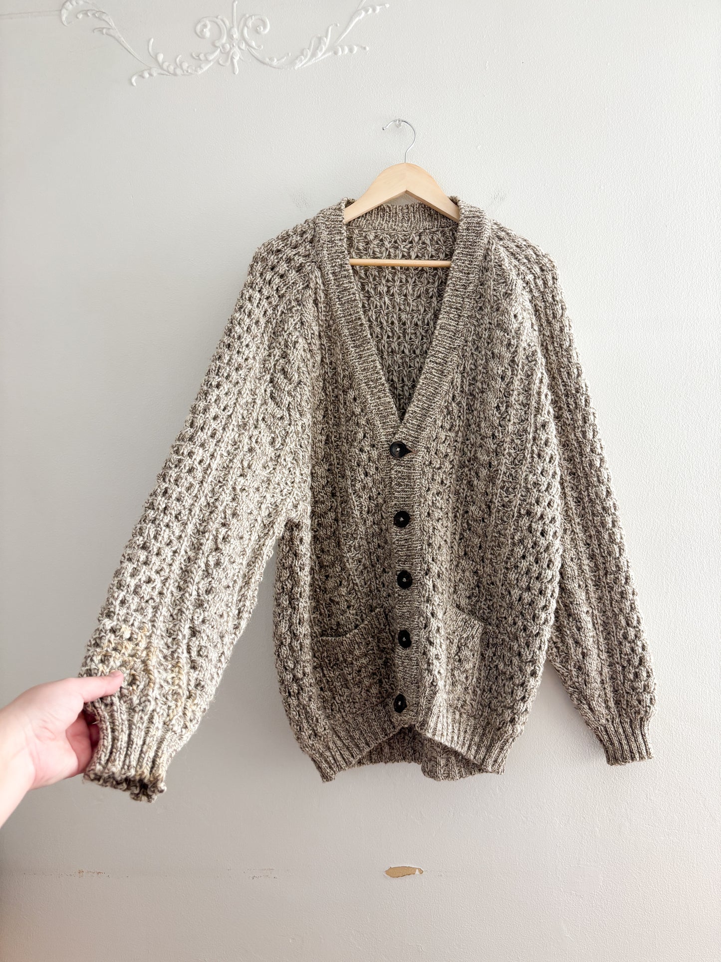 Vintage Wool Marled Cardigan