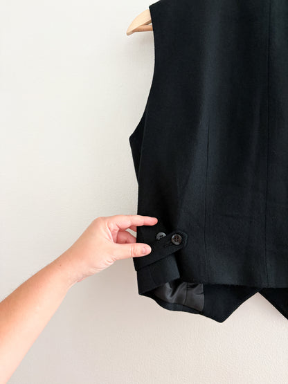 Vintage Wool Black Vest
