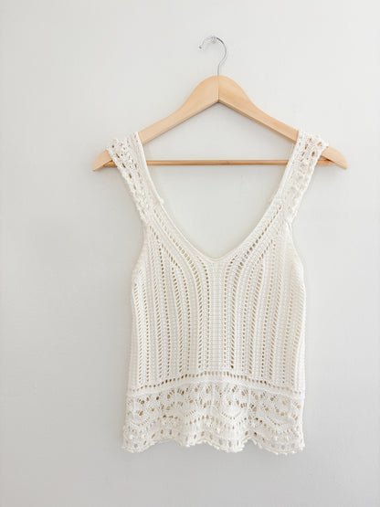 Shyanne Crochet Knit Tank (M)