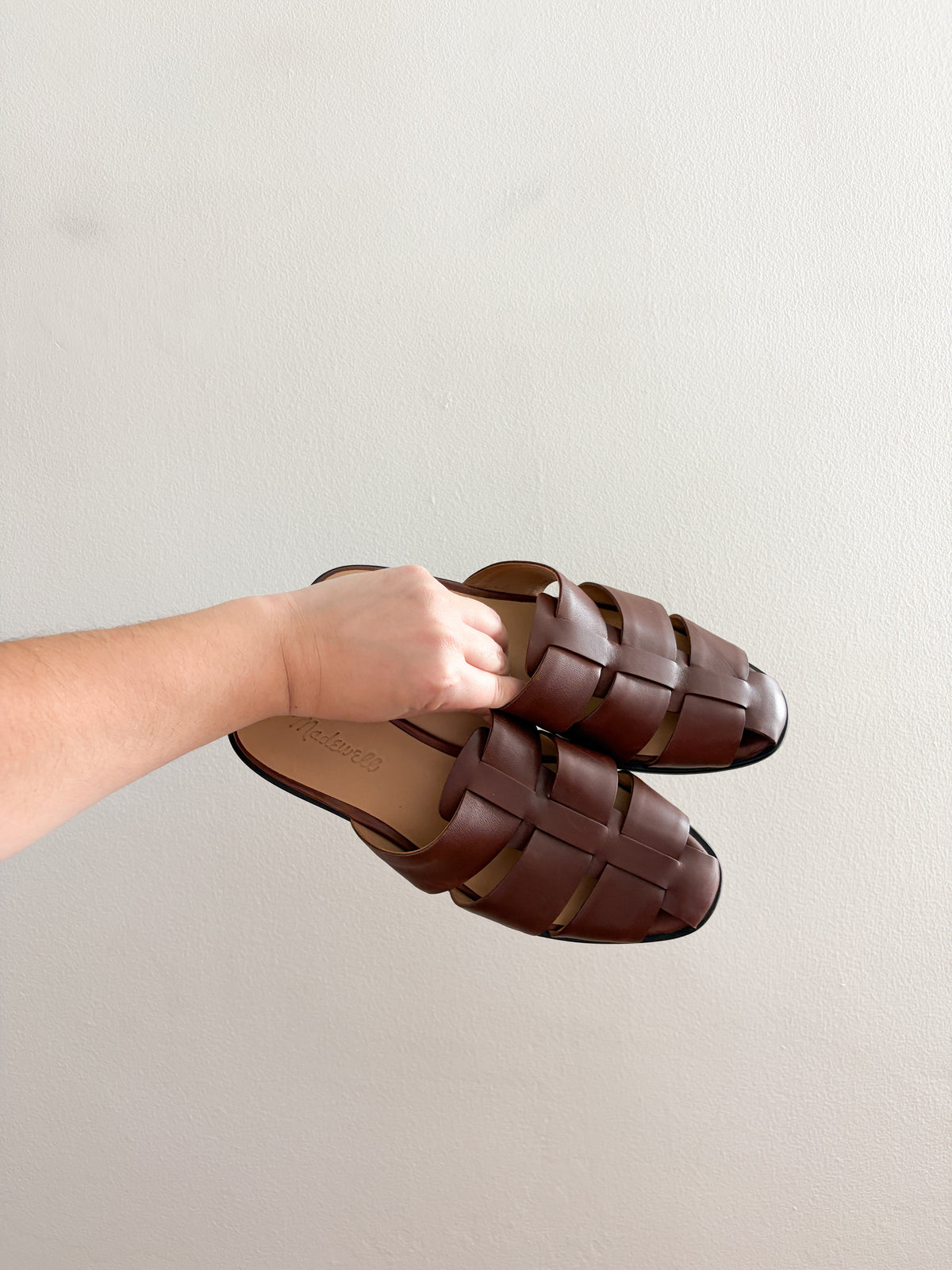 Madewell Dixson Fisherman Leather Mules