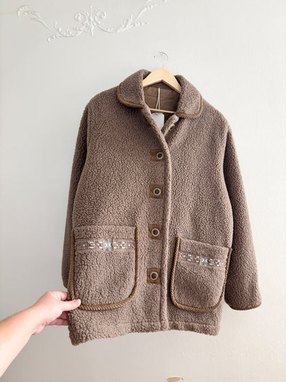 Vintage Sherpa Brown Collared Coat (M)