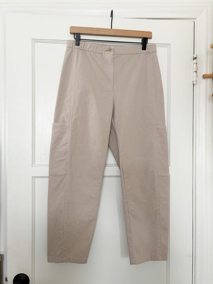 Eileen Fisher Cotton Hemp Stretch Lantern Pant (S)