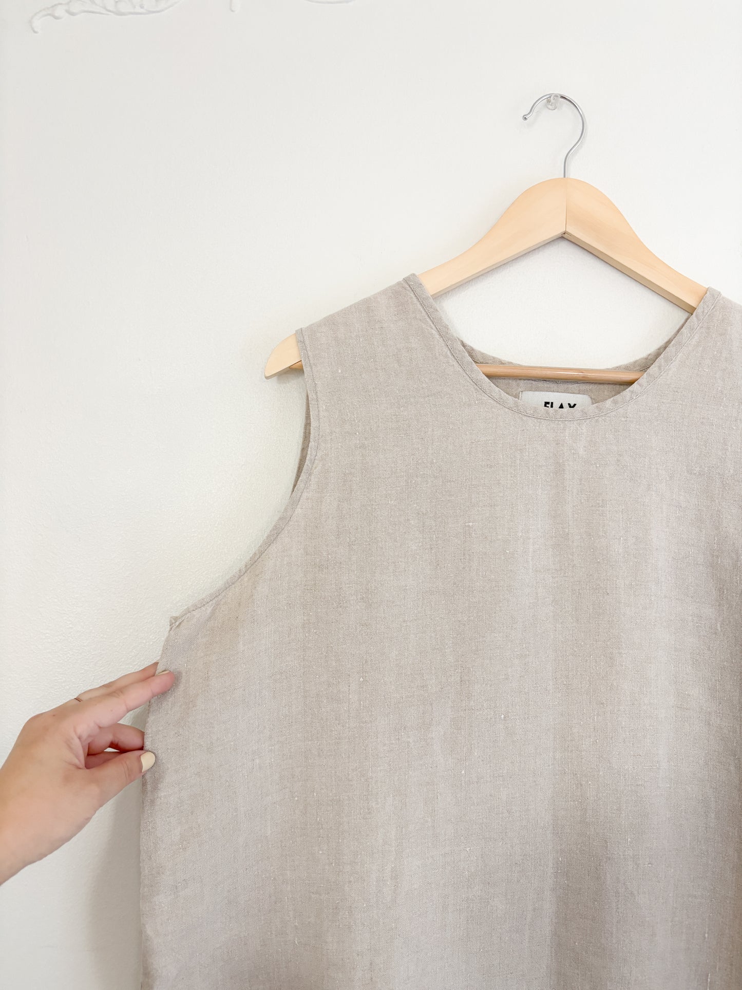 Vintage Flax Linen Tank (L)