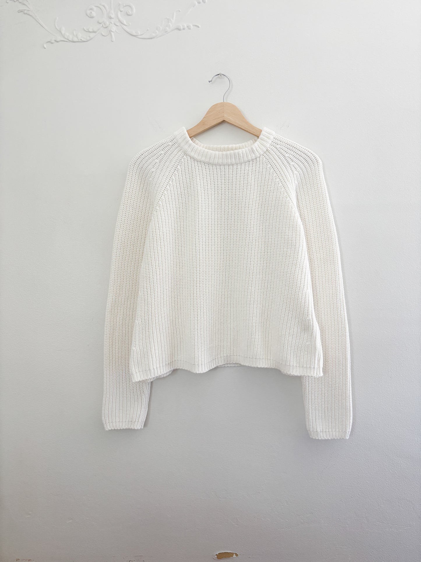 Quince fisherman knit sweater (S)