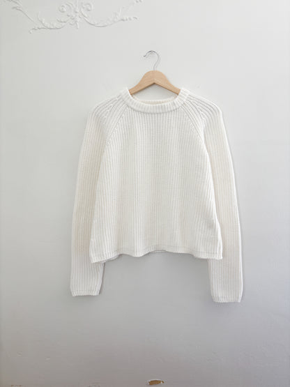 Quince fisherman knit sweater (S)