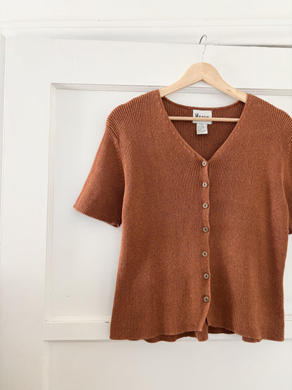 Vintage Rust Knit Top (L)