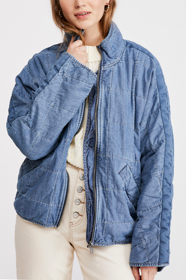 Free People Denim Dolman Jacket (L)