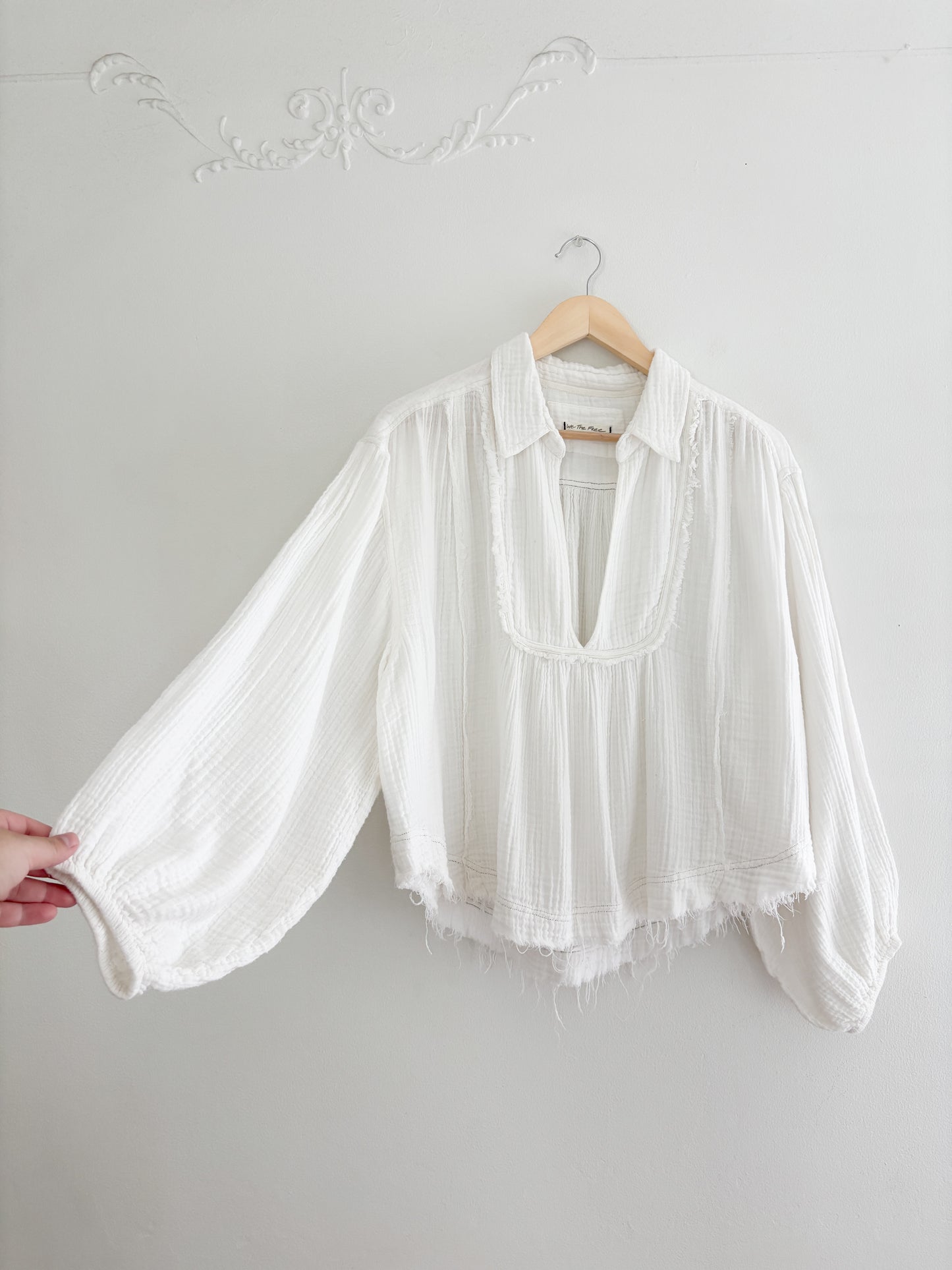 Free People Cozy Dreams Pullover Blouse (S)