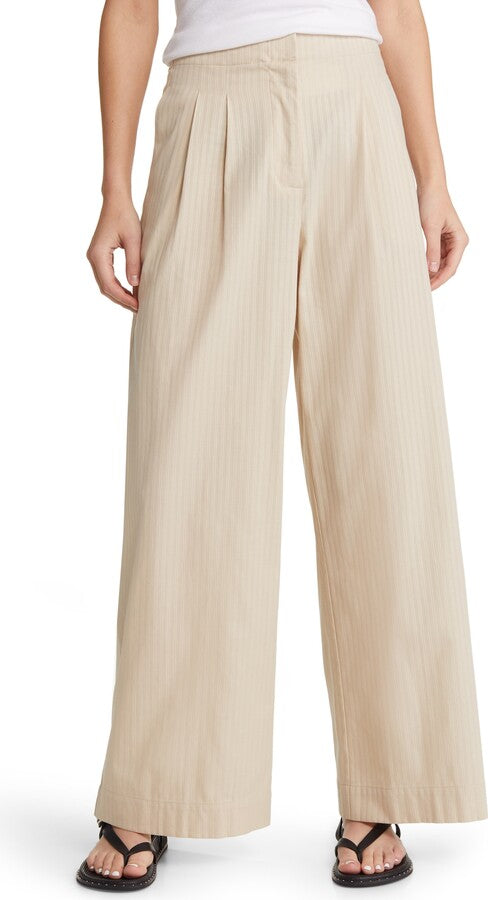 Striped Wide Leg Pants (34”)