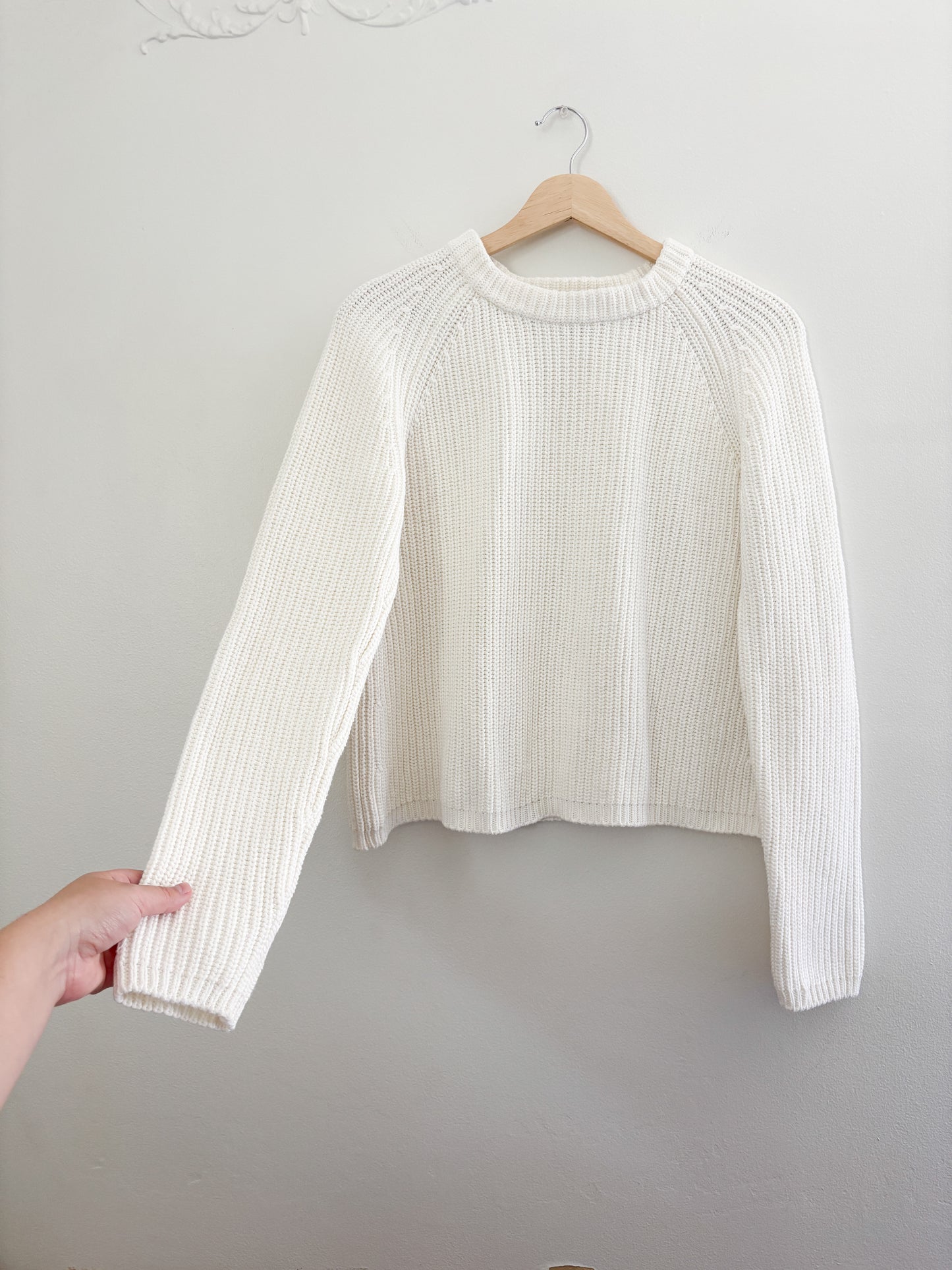 Quince fisherman knit sweater (S)