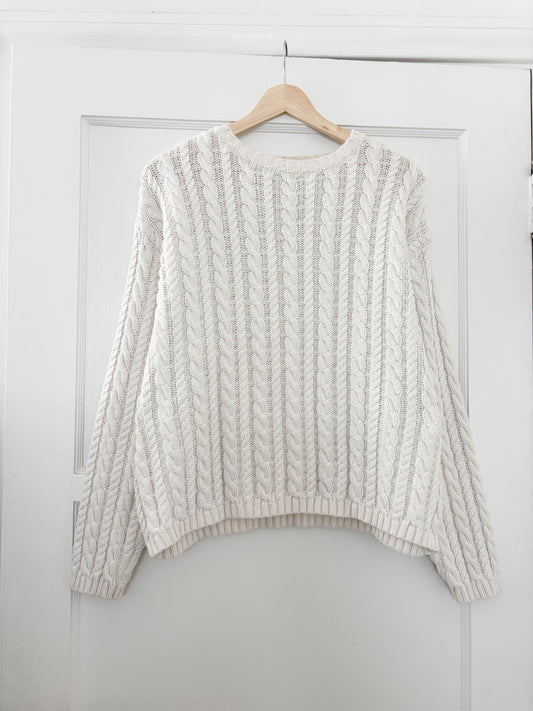 Vintage Eddie Bauer Cable Knit Sweater (L)